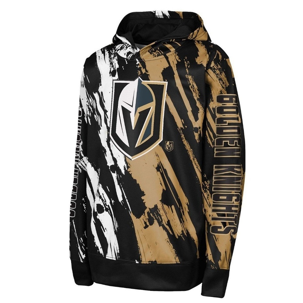 NHL Vegas Golden Knights Youth Large 14/16 Hoodie Black Gold Hoodie